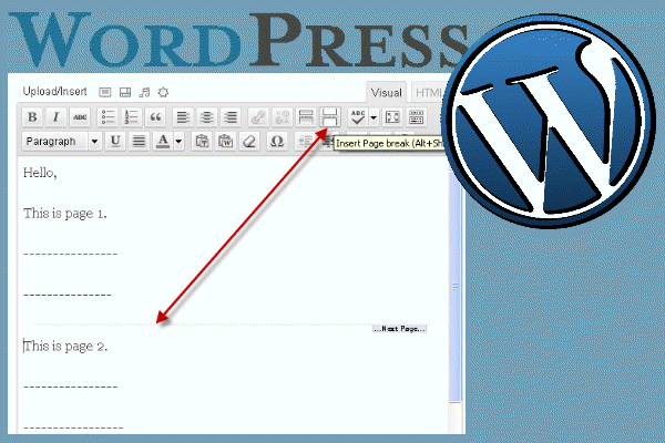 wordpress-add-pagination-button-to-editor-toolbar